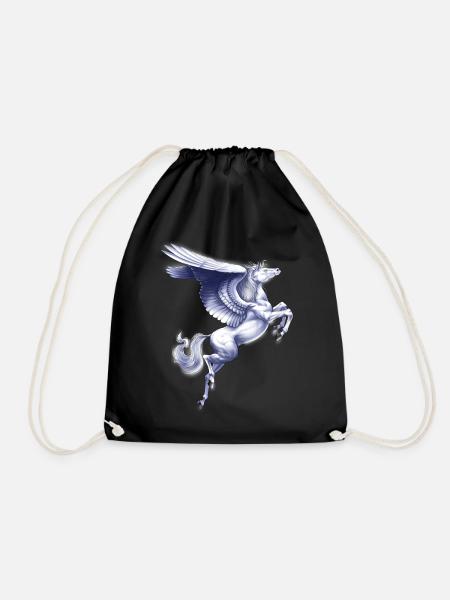 Griechisches Fabelwesen Pegasus - Turnbeutel - Schwarz