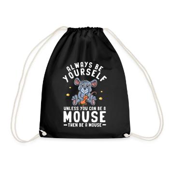 Souris Souris Cadeau Rat Rongeur Souris Souris Lousemaus - Sac de sport léger - noir - Devant