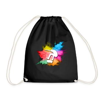 Skateboard Tshirt Skater Sk8 Sk8er Halfpipe Flip - Sac de sport léger - noir - Devant