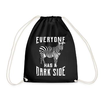 Zebra Gift Black and White Safari Savannah Steppe - Drawstring Bag - black - Front