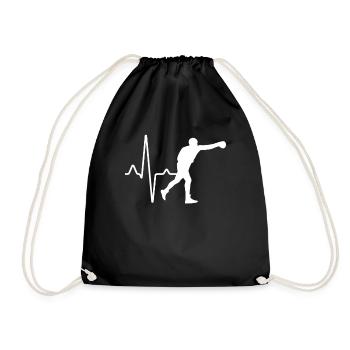 Battements de cœur de boxe - Sac de sport léger - noir - Devant