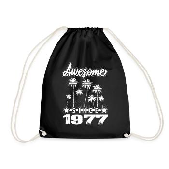 Awesome Since 1977 - Drawstring Bag - black - Front