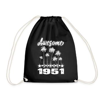 Awesome Since 1951 - Drawstring Bag - black - Front