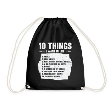 Knifemaking Knife Making Bladesmith Smithing Knife - Drawstring Bag - black - Front