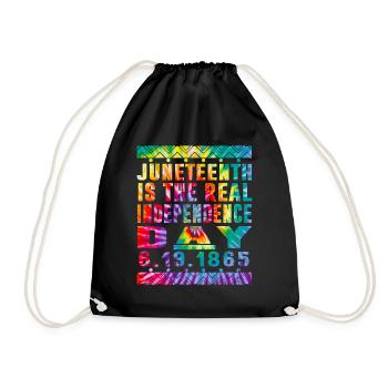 Juneteenth Shirt, BLM, Afro Femmes, Mélanine, Is - Sac de sport léger - noir - Devant