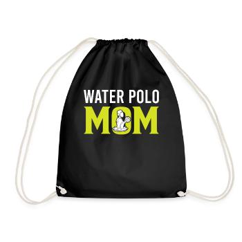 Watersport - Water Polo Mom - Turnbeutel - Schwarz - Vorne