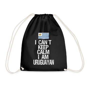Je ne peux pas rester calme Je suis uruguayen - Sac de sport léger - noir - Devant