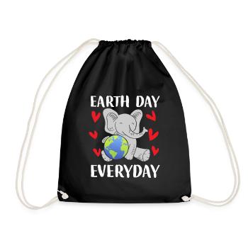 Jour de la Terre Tous les jours - Sac de sport léger - noir - Devant