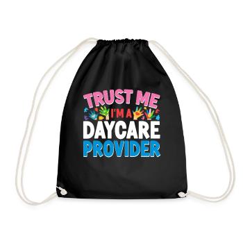 Childcare Daycare Provider Teacher - Drawstring Bag - black - Front