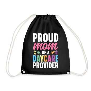 Childcare Daycare Provider Teacher - Drawstring Bag - black - Front