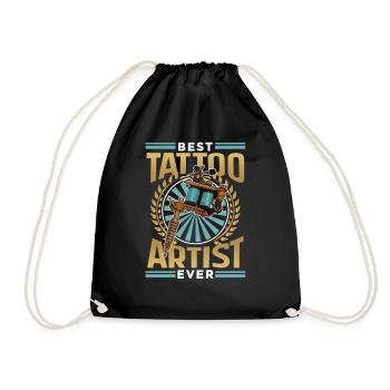 Bester Tätowierer Überhaupt Tattoo Tätowieren - Turnbeutel - Schwarz - Vorne