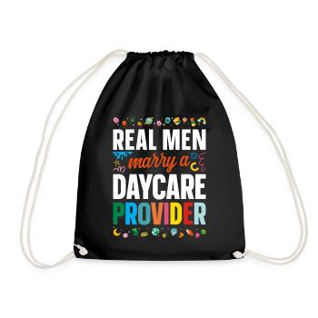 Childcare Daycare Provider Teacher - Drawstring Bag - black - Front