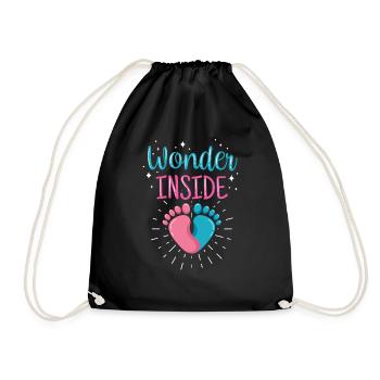 Miracle à l’intérieur du bébé enceinte à l’intérieur de Sweet - Sac de sport léger - noir - Devant