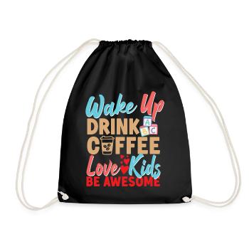 Childcare Daycare Provider Teacher - Drawstring Bag - black - Front