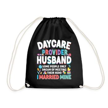 Childcare Daycare Provider Teacher - Drawstring Bag - black - Front