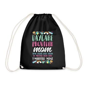 Childcare Daycare Provider Teacher - Drawstring Bag - black - Front