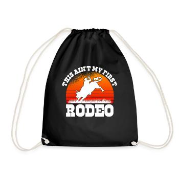 Rodéo Western Cowboy Wild West Retro Horse - Sac de sport léger - noir - Devant
