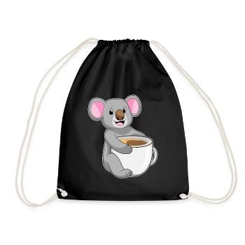 Koala Coffee Mug - Drawstring Bag - black - Front