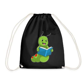 Livre de nerds chenilles - Sac de sport léger - noir - Devant