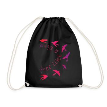 libre comme un oiseau - Sac de sport léger - noir - Devant