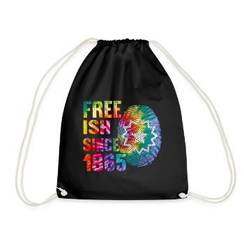 Juneteenth Flag Shirt, libre depuis 1865, - Sac de sport léger - noir - Devant
