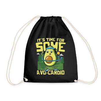 It's Time For Some Avo-Cardio - Turnbeutel - Schwarz - Vorne