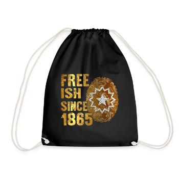 Juneteenth Flag Shirt, libre depuis 1865, - Sac de sport léger - noir - Devant