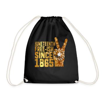 Juneteenth Flag Shirt, Libre ish depuis 1865, Paix - Sac de sport léger - noir - Devant