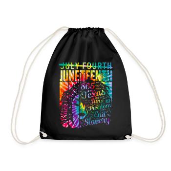 Juneteenth Hemd, Schwarze Frauen Geschenk, Natürliches Haar - Turnbeutel - Schwarz - Vorne