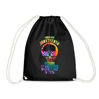 Juneteenth Day Meine Vorfahren waren 1776 nicht frei - Turnbeutel - Schwarz - Vorne