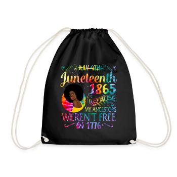 Juneteenth Shirt, Cadeau Femme Noire, Parce que Mon - Sac de sport léger - noir - Devant