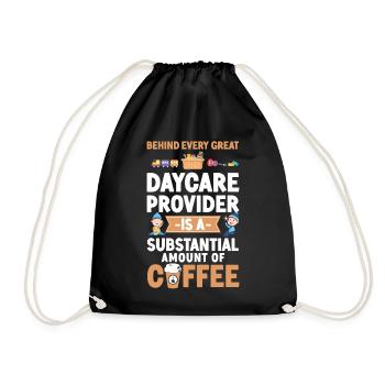 Childcare Daycare Provider Teacher - Drawstring Bag - black - Front
