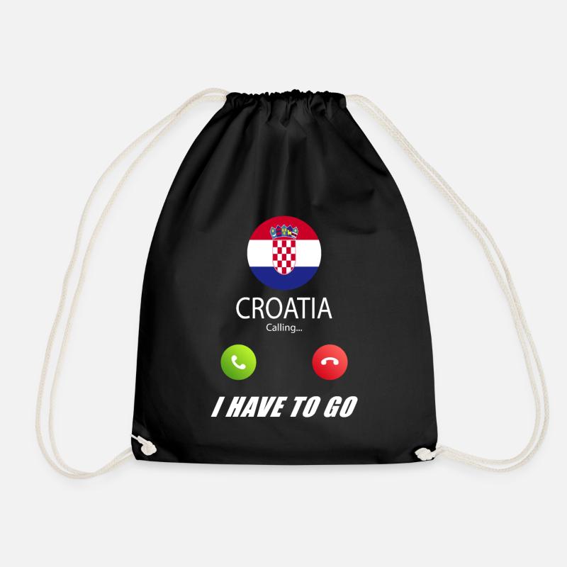 La Croatie appelle les drapeaux lusiger slogan - Sac de sport léger - noir
