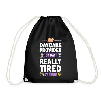 Childcare Daycare Provider Teacher - Drawstring Bag - black - Front