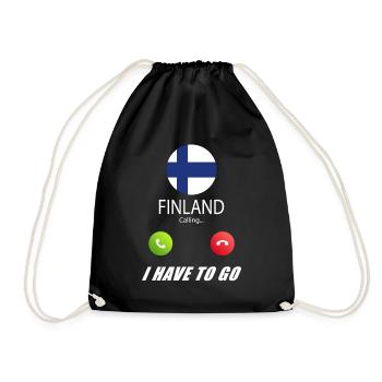 La Finlande qualifie les drapeaux lusiger de slogan - Sac de sport léger - noir - Devant