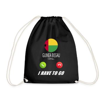 Guinea Bissau calls to Lusiger flags saying - Drawstring Bag - black - Front