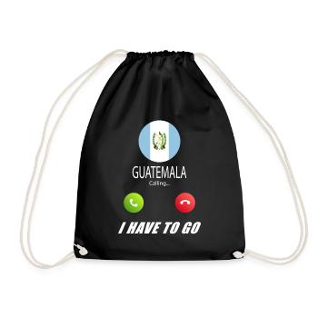 Guatemala calls lusiger flags saying - Drawstring Bag - black - Front