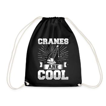 Crane Operator Construction Worker Crane Tower Training - Drawstring Bag - black - Front