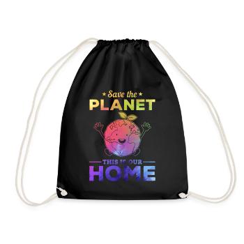 Lustiger Tag der Erde - Rette den Planeten Dies - Turnbeutel - Schwarz - Vorne