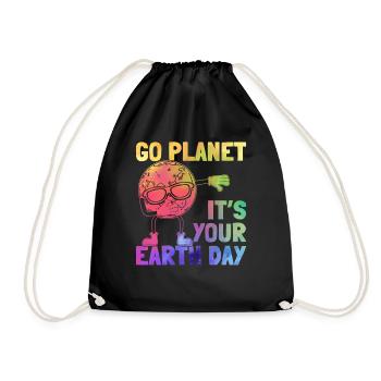 Jour de la Terre Dabbing Jour de la Terre - Go Planet It’s - Sac de sport léger - noir - Devant