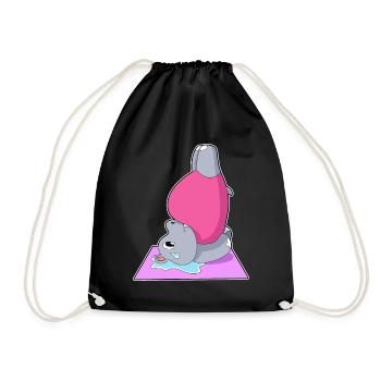 Hippopotamus Yoga Gymnastique - Sac de sport léger - noir - Devant