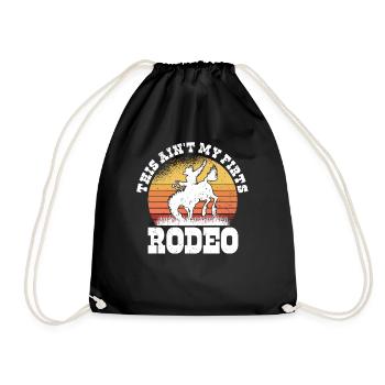Rodéo Western Cowboy Wild West Retro Horse - Sac de sport léger - noir - Devant
