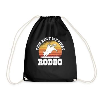Rodéo Western Cowboy Wild West Retro Horse - Sac de sport léger - noir - Devant