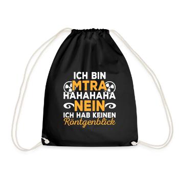 MTRA Medizinisch-Technischer Radiologie Assistent - Turnbeutel - Schwarz - Vorne