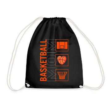 Maillot de basket,Basketball Mom Heart Vintage, - Sac de sport léger - noir - Devant