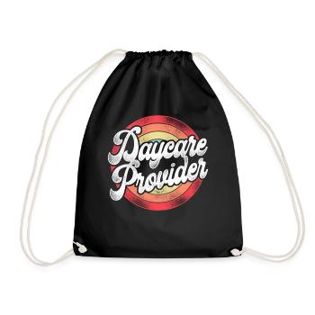Childcare Daycare Provider Teacher - Drawstring Bag - black - Front
