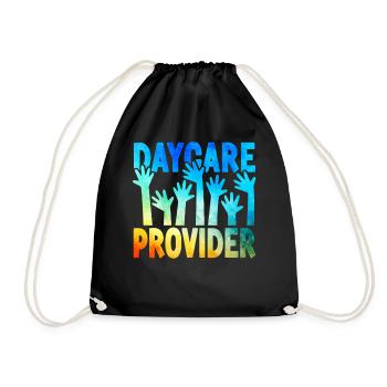 Childcare Daycare Provider Teacher - Drawstring Bag - black - Front