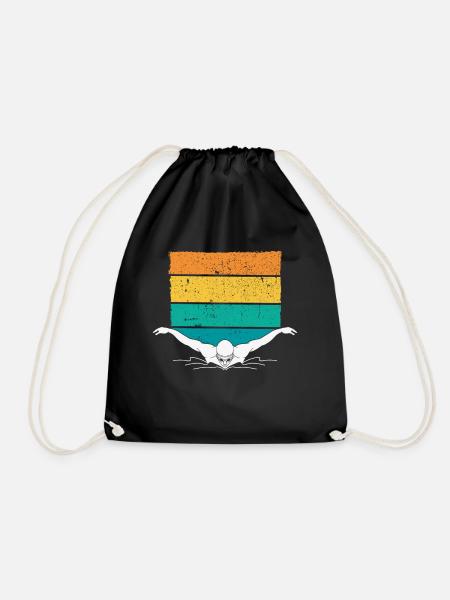 Schwimmen Trainer, Coaches Schwimmerin Schwimmer - Turnbeutel - Schwarz