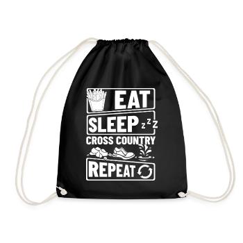 Cross Country Running Crosslauf Geländelauf Laufen - Drawstring Bag - black - Front