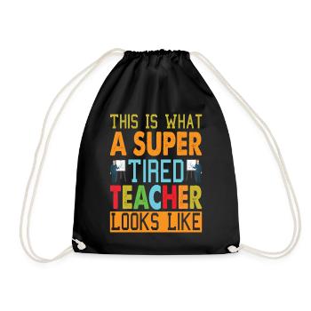 Voici à quoi ressemble un professeur super fatigué - Sac de sport léger - noir - Devant